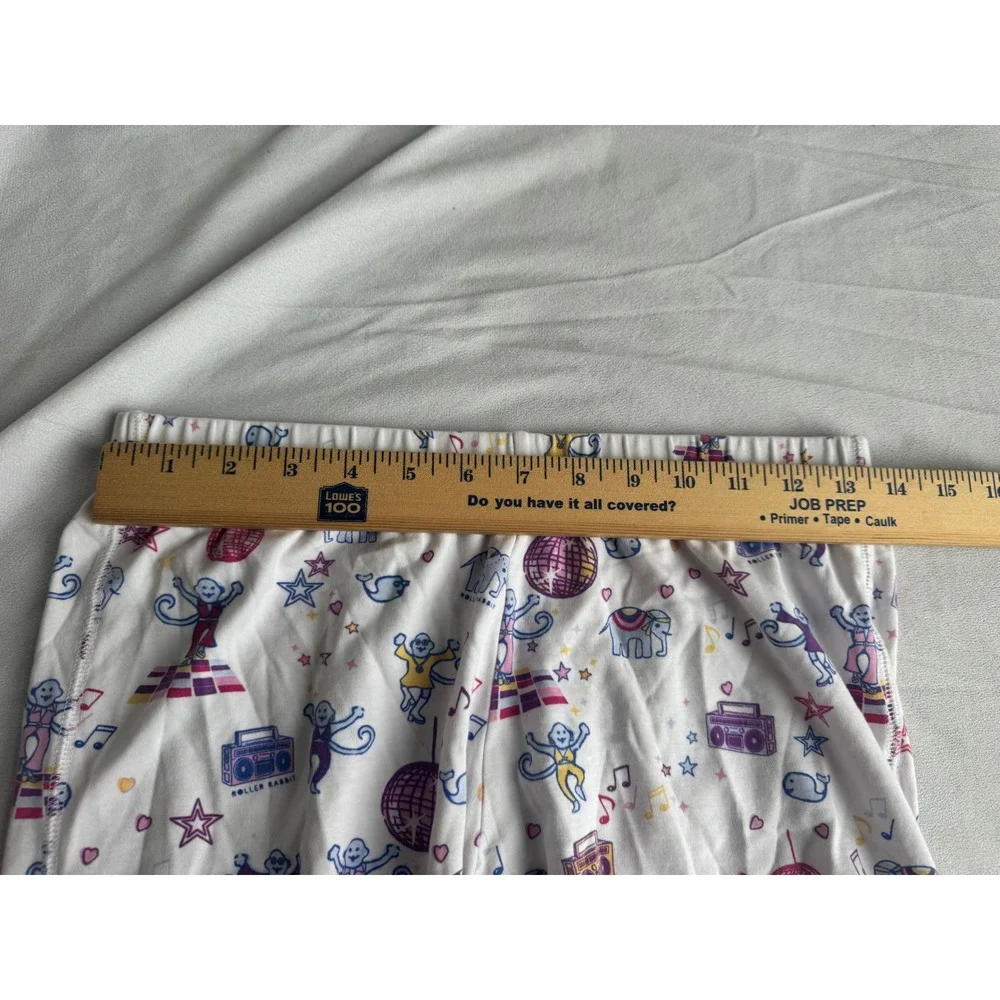 Roller Rabbit Boogie Monkeyland PJ Pima Cotton Pajama Set White Purple Small